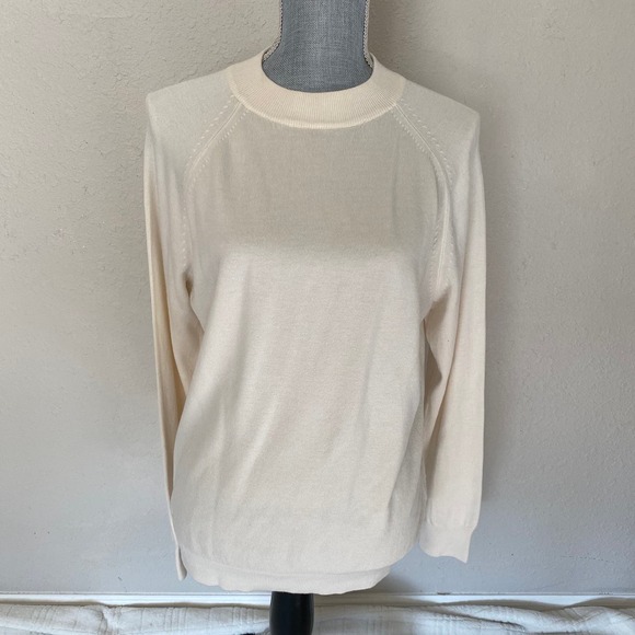 Hampshire Studio Cream Turtleneck Sweater - Picture 2 of 12